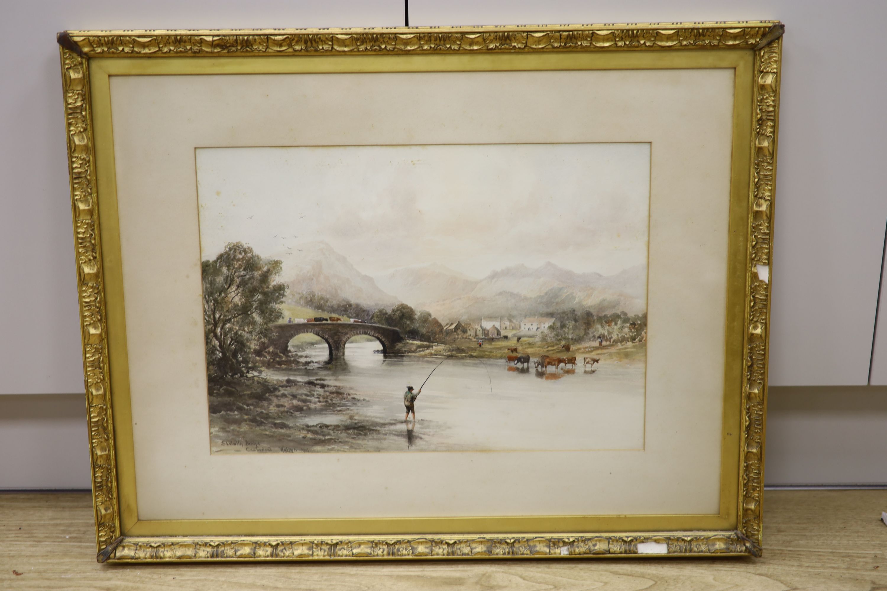 William Henry Dyer (fl.1890-1930), watercolour, Skelwith Bridge, Cumberland, signed and dated 1905, 32 x 46cm